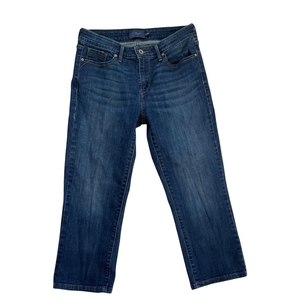Levis Demi Curve Classic Jeans Womens 6/28‎ Dark Wash Cropped Straight Leg Denim - Picture 3 of 12